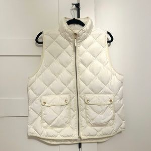 J.CREW Excursion Puffer Vest - Ivory - XL